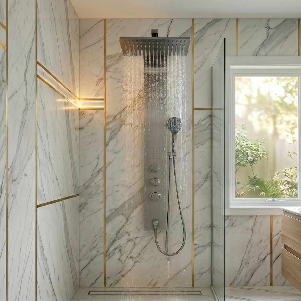 Colonne de douche thermostatique