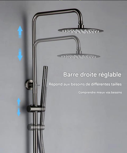 colonne de douche thermostatique noir - AquaZenith
