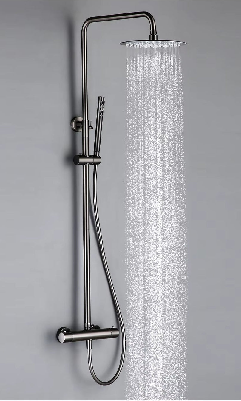 colonne de douche thermostatique noir - AquaZenith