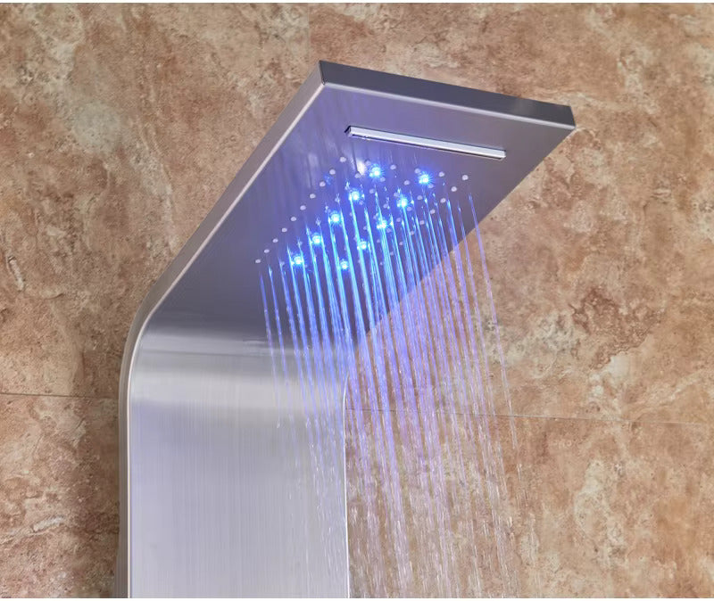 colonne de douche thermostatique hydromassante - AquaZenith