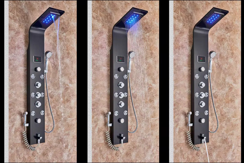 colonne de douche thermostatique hydromassante - AquaZenith