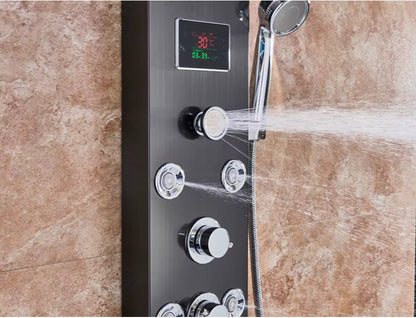 colonne de douche thermostatique hydromassante - AquaZenith