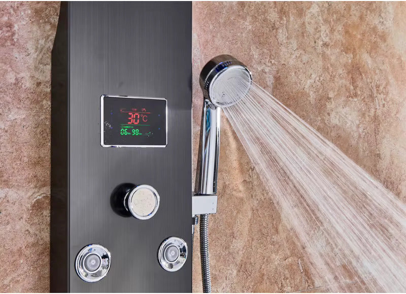 colonne de douche thermostatique hydromassante - AquaZenith