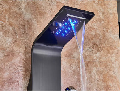 colonne de douche thermostatique hydromassante - AquaZenith