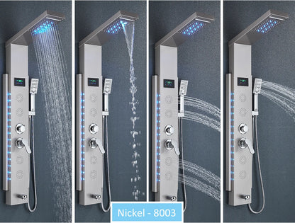 colonne de douche hydromassante noir - AquaZenith