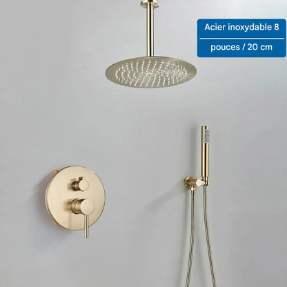 Colonne de douche encastrable thermostatique - AquaZenith