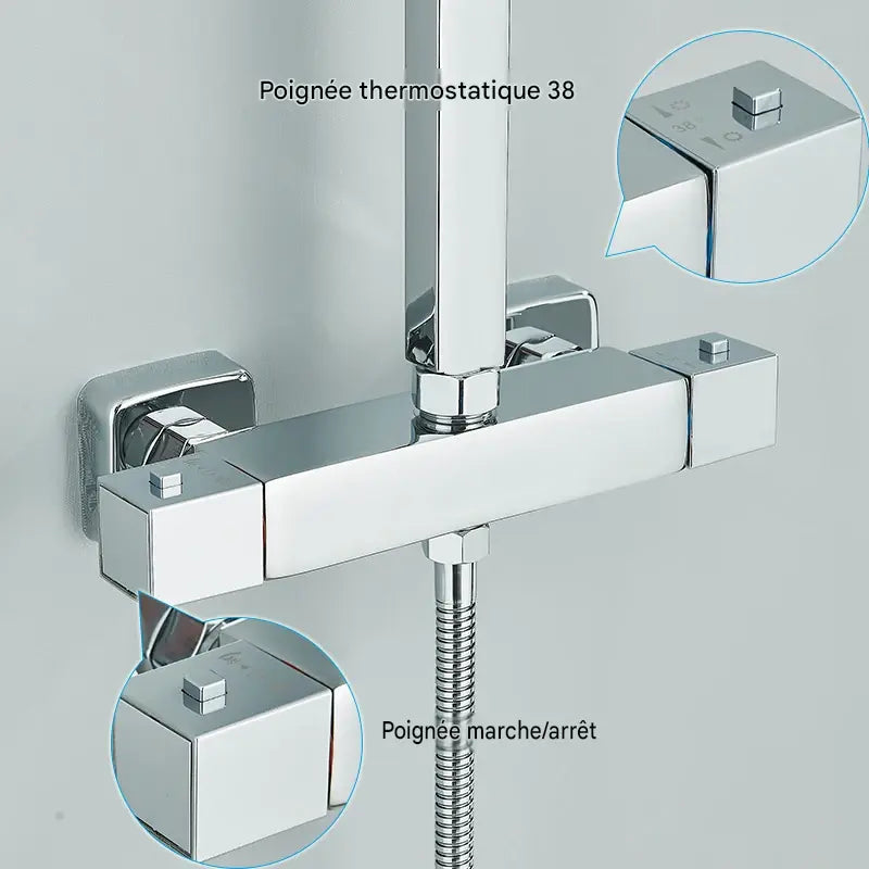 colonne de douche sans robinetterie - AquaZenith