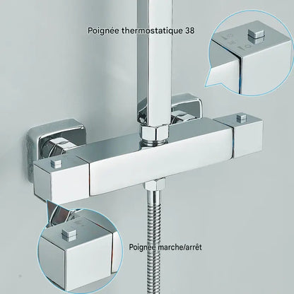 colonne de douche sans robinetterie - AquaZenith