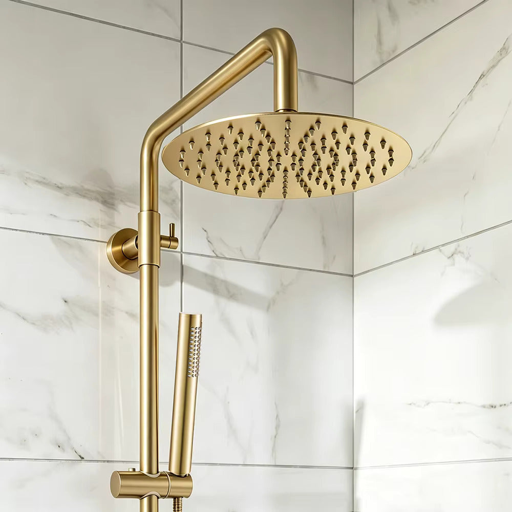 Colonne de douche thermostatique or brossé - AquaZenith