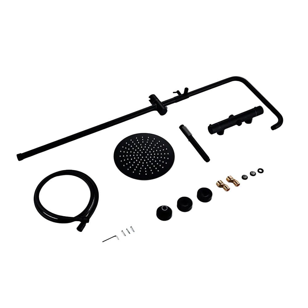 colonne de douche thermostatique noir - AquaZenith