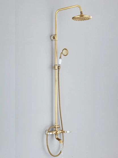 colonne de douche laiton brossé - AquaZenith