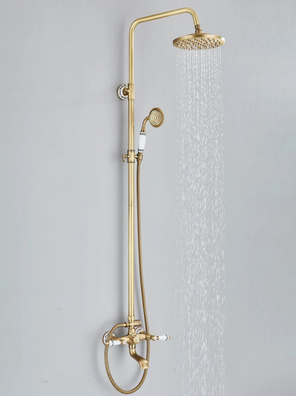 colonne de douche laiton brossé - AquaZenith