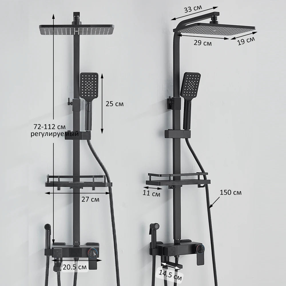 Robinet thermostatique colonne de douche - AquaZenith