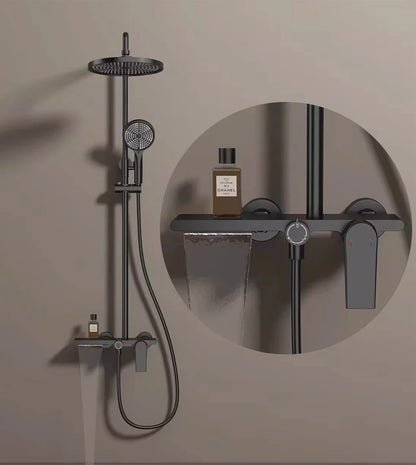 colonne de douche noir mat - AquaZenith