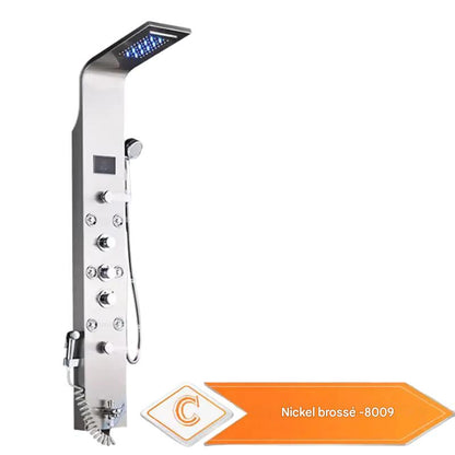colonne de douche thermostatique hydromassante - AquaZenith